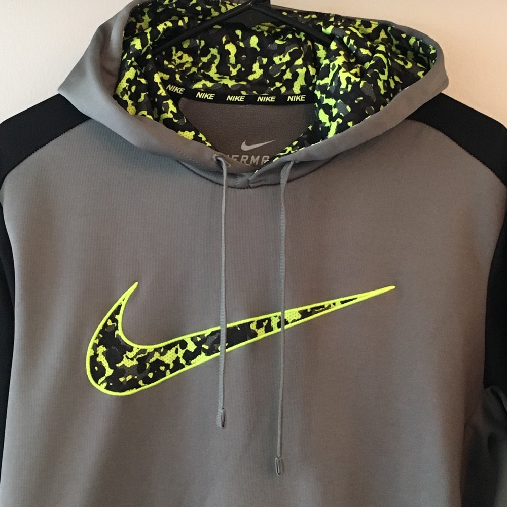Nike sweatshirt. Grey Black and Neon